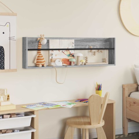 REGAŁ NA GAZETY Z PÓŁKĄ SZARY SONOMA 100X 12X 30CM