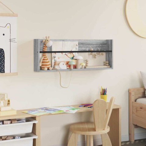 REGAŁ NA GAZETY Z PÓŁKĄ SZARY SONOMA 80X 12X 30CM