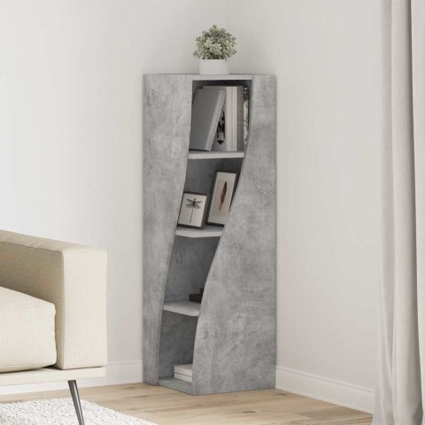 SZAFKA NAROŻNA BETONOWY SZARY 32X32X102CM