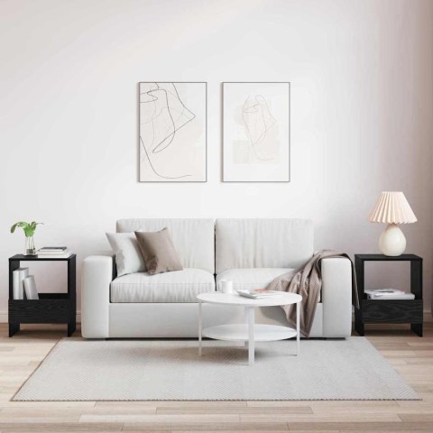 REGAŁ NA GAZETY 2 PCS CZARNY DĄB 35X 30X 45CM