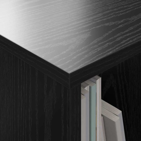 REGAŁ NA GAZETY 2 PCS CZARNY DĄB 35X 30X 45CM