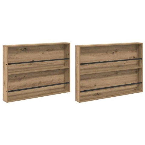 REGAŁ NA GAZETY 2 PCS DĄB RZEMIEŚLNICZY 100X 12X 70CM