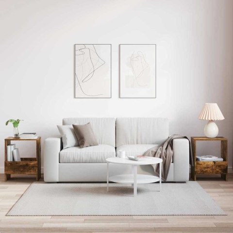 REGAŁ NA GAZETY 2 PCS DĄB WĘDZONY 35X 30X 45CM