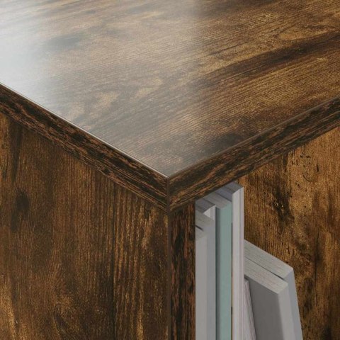 REGAŁ NA GAZETY 2 PCS DĄB WĘDZONY 35X 30X 45CM