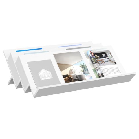 REGAŁ NA GAZETY BIAŁY 90X 53X 28,5CM