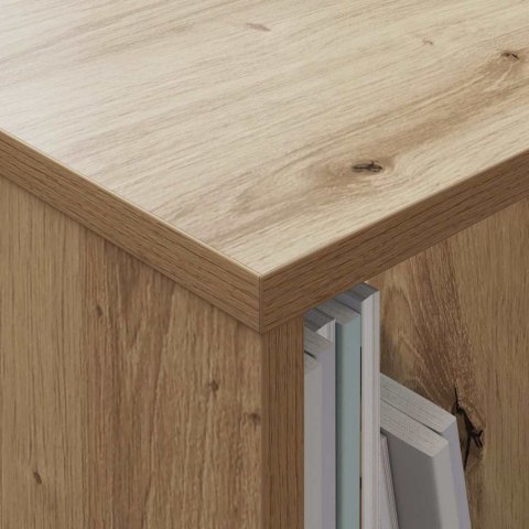 REGAŁ NA GAZETY DĄB RZEMIEŚLNICZY 102X 30X 45CM