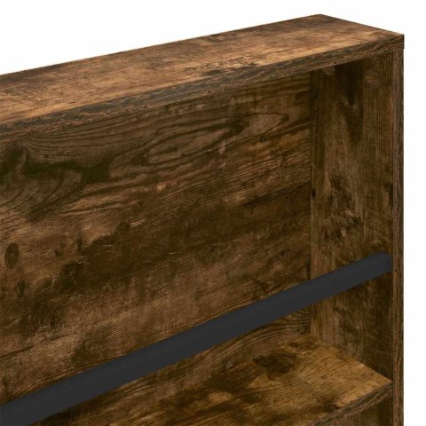 REGAŁ NA GAZETY Z PÓŁKĄ 2 PCS DĄB WĘDZONY 100X 12X 70CM