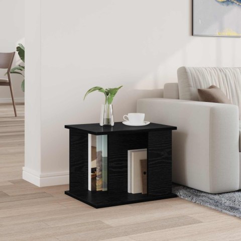 REGAŁ NA GAZETY Z PÓŁKĄ CZARNY DĄB 35X 35X 45CM