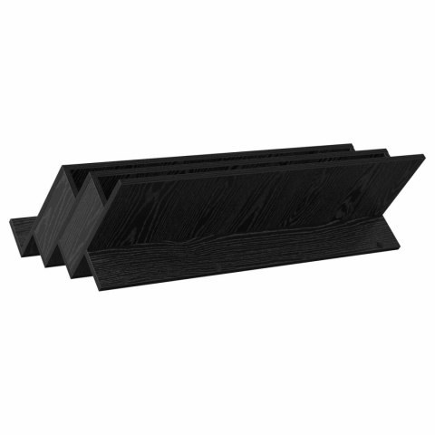 REGAŁ NA GAZETY Z PÓŁKĄ CZARNY DĄB 90X 53X 28,5CM