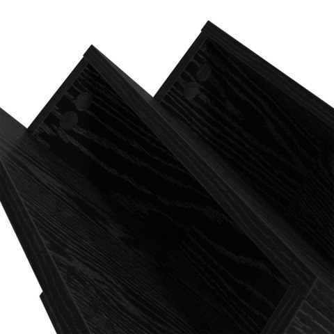 REGAŁ NA GAZETY Z PÓŁKĄ CZARNY DĄB 90X 53X 28,5CM