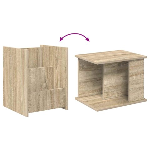 REGAŁ NA GAZETY Z PÓŁKĄ DĄB SONOMA 35X 35X 45CM