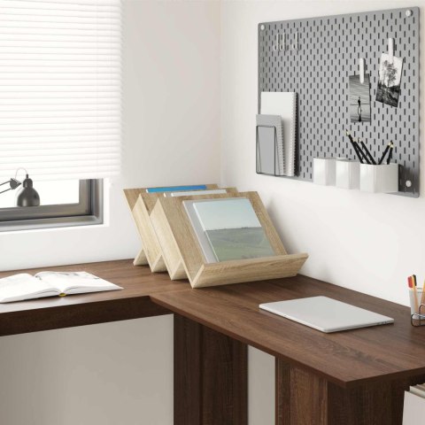 REGAŁ NA GAZETY Z PÓŁKĄ DĄB SONOMA 53X 40X 28.5CM