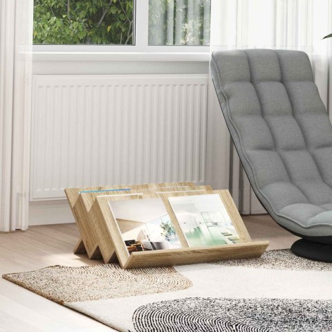 REGAŁ NA GAZETY Z PÓŁKĄ DĄB SONOMA 65X 53X 28,5CM