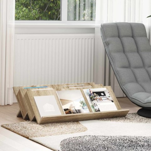 REGAŁ NA GAZETY Z PÓŁKĄ DĄB SONOMA 90X 53X 28,5CM