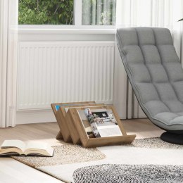 REGAŁ NA GAZETY Z PÓŁKĄ DĄB RZEMIEŚLNICZY 53X 40X 28.5CM