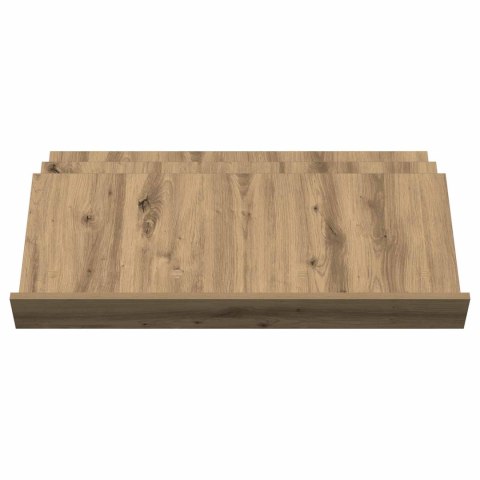 REGAŁ NA GAZETY Z PÓŁKĄ DĄB RZEMIEŚLNICZY 90X 53X 28,5CM