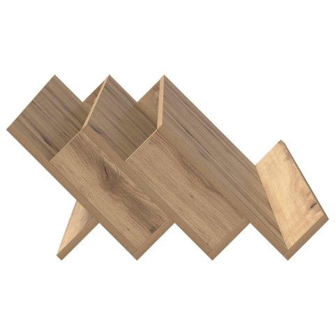 REGAŁ NA GAZETY Z PÓŁKĄ DĄB RZEMIEŚLNICZY 90X 53X 28,5CM