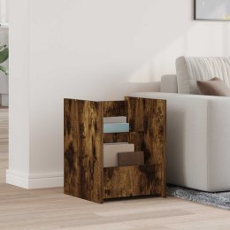 REGAŁ NA GAZETY Z PÓŁKĄ DĄB WĘDZONY 35X 35X 45CM