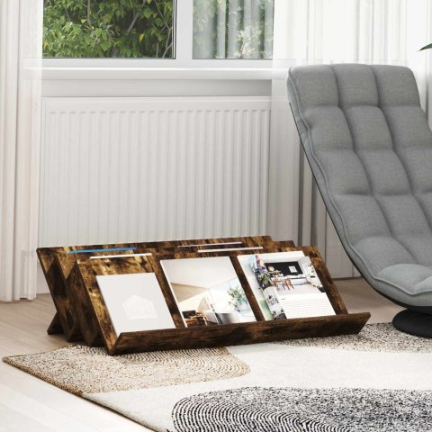 REGAŁ NA GAZETY Z PÓŁKĄ DĄB WĘDZONY 90X 53X 28,5CM