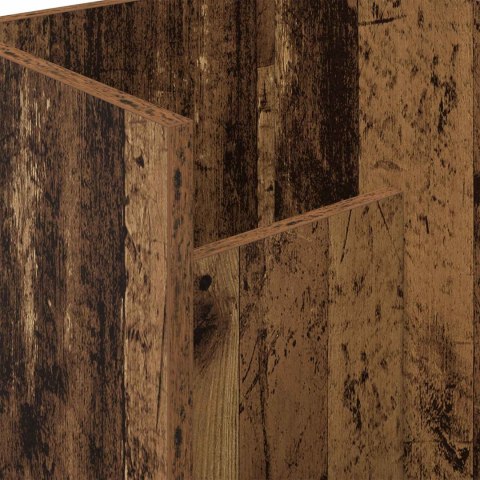 REGAŁ NA GAZETY Z PÓŁKĄ STARE DREWNO 35X 35X 45CM