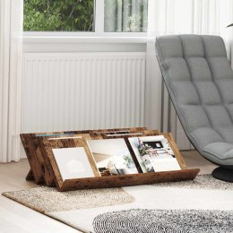 REGAŁ NA GAZETY Z PÓŁKĄ STARE DREWNO 90X 53X 28,5CM