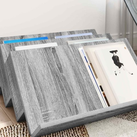 REGAŁ NA GAZETY Z PÓŁKĄ SZARY SONOMA 65X 53X 28,5CM