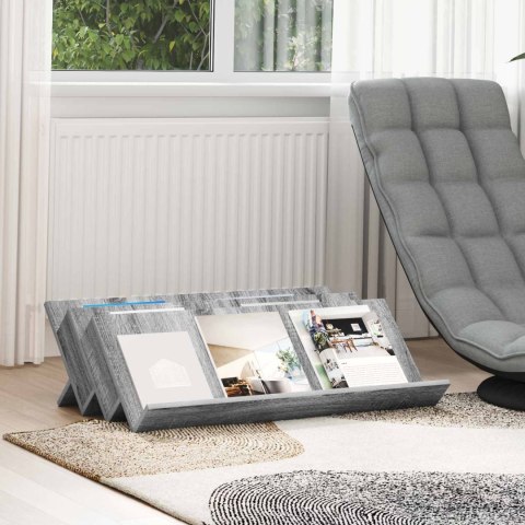 REGAŁ NA GAZETY Z PÓŁKĄ SZARY SONOMA 90X 53X 28,5CM