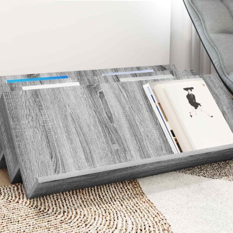 REGAŁ NA GAZETY Z PÓŁKĄ SZARY SONOMA 90X 53X 28,5CM