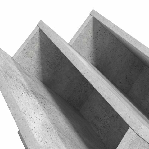 REGAŁ NA GAZETY Z PÓŁKĄ SZARY BETON 90X 53X 28,5CM