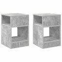 STOLIK KOŃCOWY 2 PCS BETONOWY SZARY 30,5X 30X 45CM