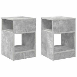 STOLIK KOŃCOWY 2 PCS BETONOWY SZARY 30,5X 30X 45CM