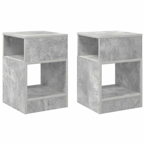 STOLIK KOŃCOWY 2 PCS BETONOWY SZARY 30,5X 30X 45CM