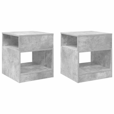 STOLIK KOŃCOWY 2 PCS BETONOWY SZARY 40,5X 40X 45CM