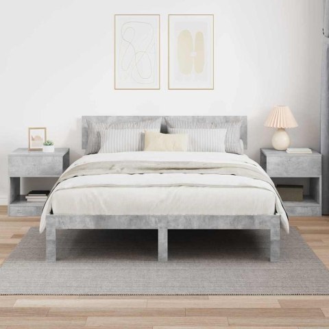 STOLIK KOŃCOWY 2 PCS BETONOWY SZARY 40,5X 40X 45CM