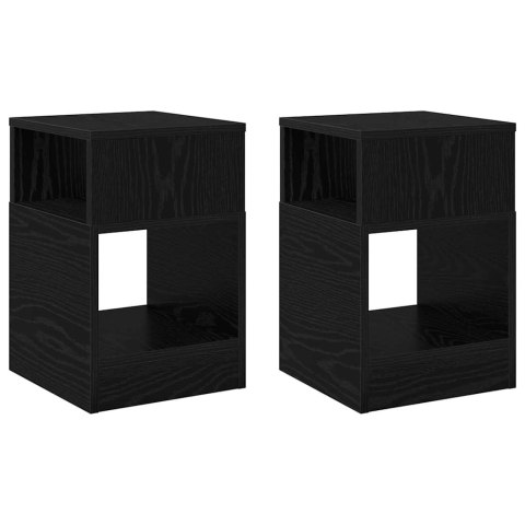 STOLIK KOŃCOWY 2 PCS CZARNY DĄB 30,5X 30X 45CM