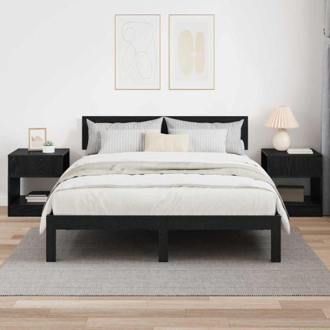 STOLIK KOŃCOWY 2 PCS CZARNY DĄB 40,5X 40X 45CM