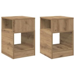STOLIK KOŃCOWY 2 PCS DĄB RZEMIEŚLNICZY 30,5X 30X 45CM