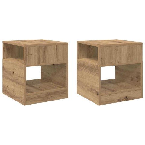 STOLIK KOŃCOWY 2 PCS DĄB RZEMIEŚLNICZY 40,5X 40X 45CM
