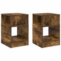 STOLIK KOŃCOWY 2 PCS DĄB WĘDZONY 30,5X 30X 45CM