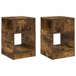 STOLIK KOŃCOWY 2 PCS DĄB WĘDZONY 30,5X 30X 45CM
