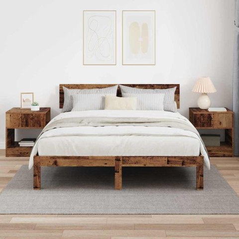 STOLIK KOŃCOWY 2 PCS STARE DREWNO 40,5X 40X 45CM