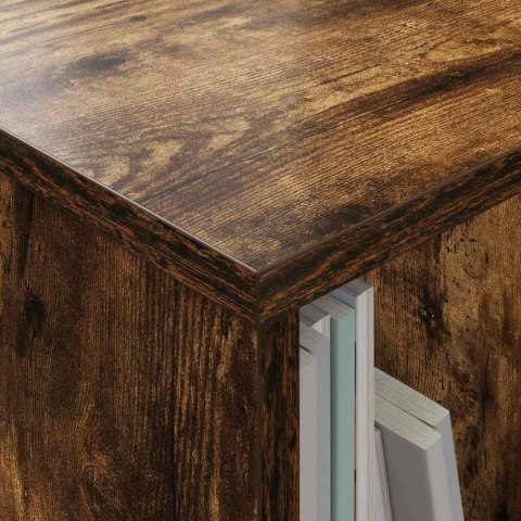 REGAŁ NA GAZETY DĄB WĘDZONY 68,5X 30X 45CM