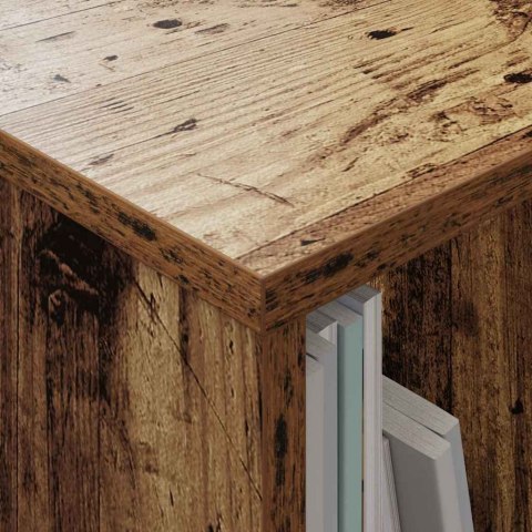 REGAŁ NA GAZETY STARE DREWNO 68,5X 30X 45CM