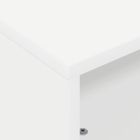 STOLIK BOCZNY Z KÓŁKAMI BIAŁY 50,5X 50X 30CM