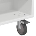 STOLIK BOCZNY Z KÓŁKAMI BIAŁY 90X 50X 30CM