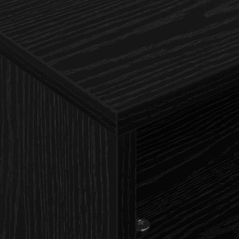 STOLIK BOCZNY Z KÓŁKAMI CZARNY DĄB 50,5X 50X 30CM