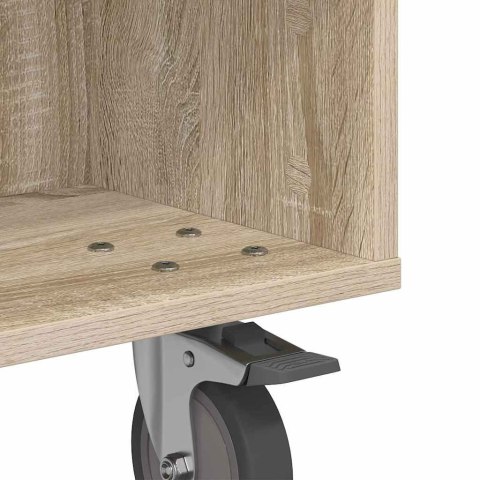 STOLIK BOCZNY Z KÓŁKAMI DĄB SONOMA 50,5X 50X 30CM
