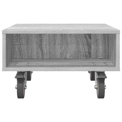 STOLIK BOCZNY Z KÓŁKAMI SZARY SONOMA 50,5X 50X 30CM