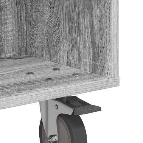 STOLIK BOCZNY Z KÓŁKAMI SZARY SONOMA 50,5X 50X 30CM