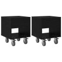 STOLIK NOCNY 2 PCS CZARNY DĄB 40,5X 40X 48CM